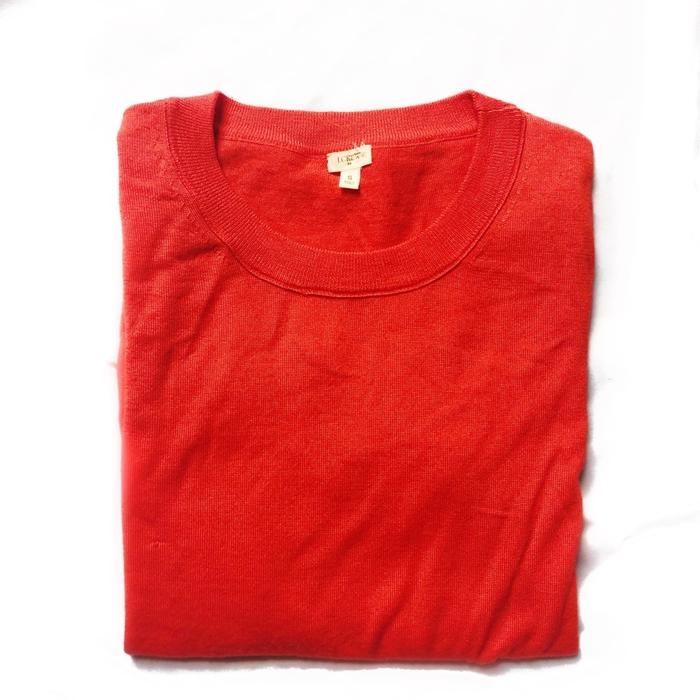 J.Crew Red-Orange Pullover Sweater